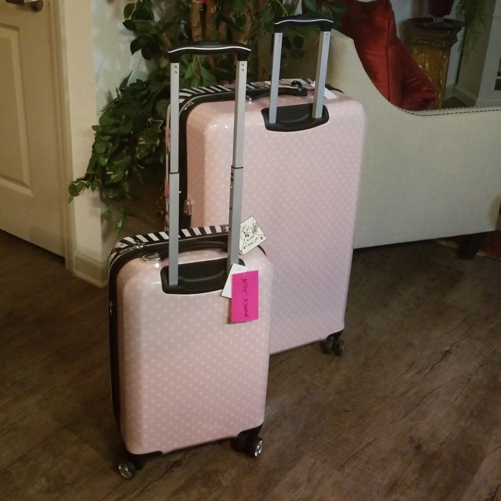 Betsey Johnson Floral Stripe Luggage 20" ONLY - Picture 3 of 8